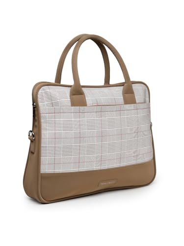 Image of Thomas Scott Men Checked PU Laptop Bag