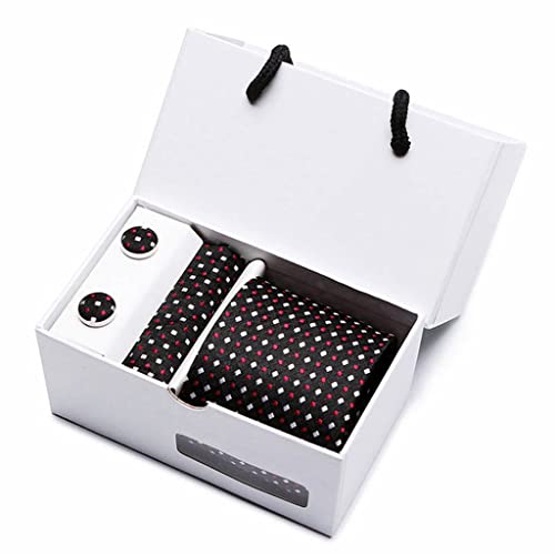 Set de corbata, pañuelo y gemelos para hombre