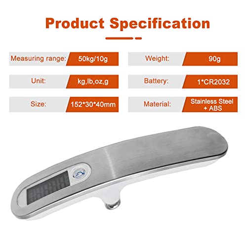 110Lbs Digital Bow Scale For Draw Weight, Portable Archery Accessories, Bow Press For Compound Bow With Lcd Display, Tune Scale Peak Weight Hold Weight(Silver) #TOP4