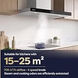 CIARRA CBCS9102 Classe A+++ Cappa Aspirante 90 cm - 709m³/h WiFi 61dB - 10