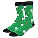 Eletina Twinkle Lustige Socken für Golfer Rugby Billard Fußball Gaming Casual Crew Sportsocken für Herren, Unisex, 1 Packung schwarze Golfschläger., Einheitsgröße