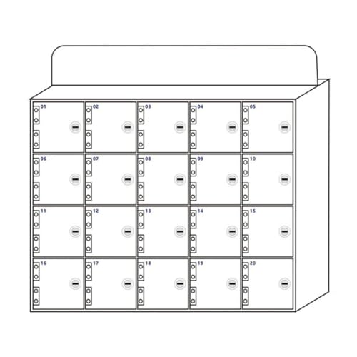 Boîte de rangement acrylique téléphone portable casier sécurisé 30 clés bureau