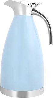 Stal nierdzewna Termiczna karafka do kawy, Podwójne ściany Próżnia Bezludny dzbanek termiczny, 24-godzinna retencja ciepła Dozownik napoju z herbatą wodną(Sky Blue)