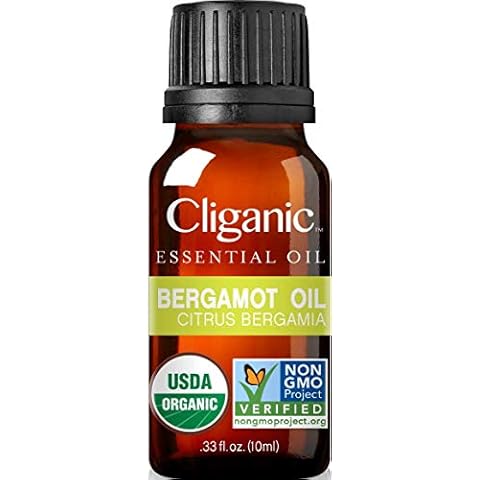 Cliganic, 100% Pure Essential Oil, Bergamot Oil, 10ml Cover