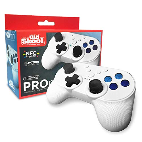 Old Skool PROMINI Wireless Controller Compatible with Nintendo Switch - Frost White