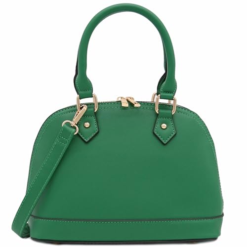 Image of FashionPuzzle Zip-Around Saffiano Classic Dome Satchel