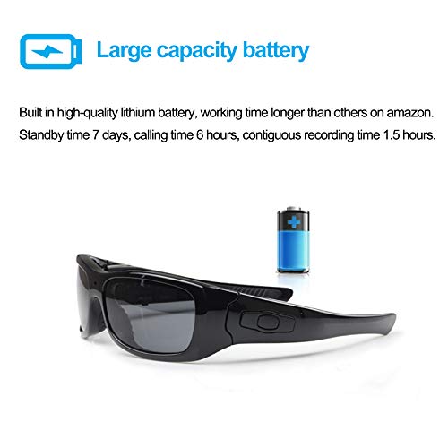 Newwings Bluetooth Sunglasses Camera Full HD 1080P Video Recorder Camera with UV Protection Polarized Lens, Great Gift for Your Family and Friends
