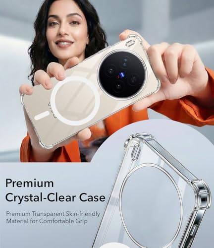 Image of Jkobi Shockproof Crystal-Clear Back Cover for Vivo X300 Pro (Magsafe Wireless Support | Drop & Camera Protection | Hard Polycarbonate)
