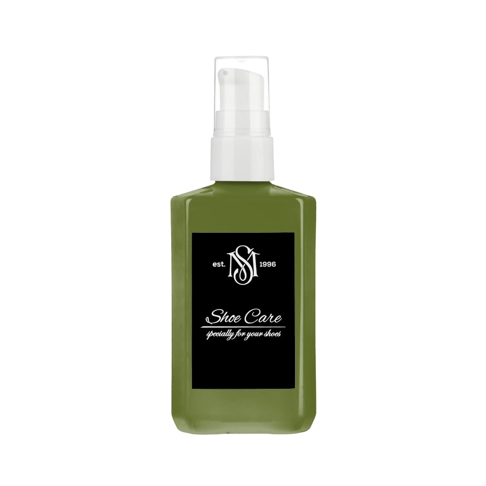 Bálsamo de cuero - NCS S 5040-G50Y Blackest Moss - Acondicionador suavizante para zapatos y revitalizador de color para artículos de cuero suaves - 100.5 ml