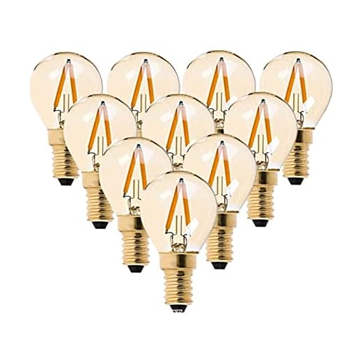 E14 imitation volfram lampa retro LED Lampa varm gul G40 brun lampa 1w2200k ljuskronor vägglampa natt ljus AC 220-240V, 1 PCS 2200K (Color : 10pcs 2200k)