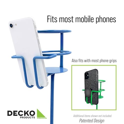 Piquets porte-boisson Decko OutDoor 30215 en métal avec range-téléphone - 5