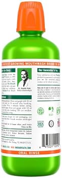 TheraBreath Fresh Breath Mouthwash, Mild Mint, Alcohol-Free, 1 Liter (33.8 fl oz)