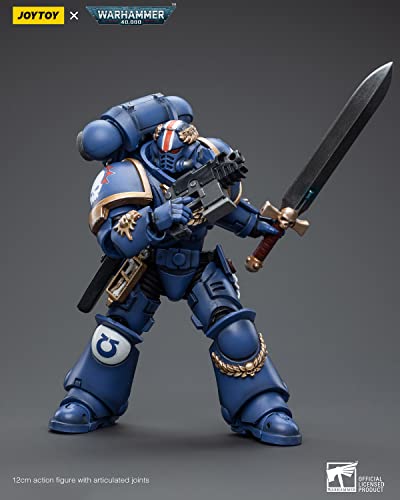 Pipigirl Joytoy × Warhammer 40K Genuine License 1/18 Soldier, Ultramarines Primaris Lieutenant, 4Inch Army Military Extreme Warrior Models Action Figures Kits (Argaranthe) #TOP2