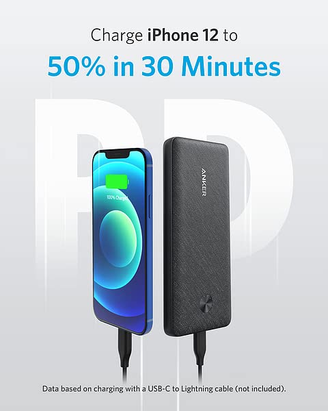 Anker PowerCore III Sense 10000mAh Power Bank (Fabric Black