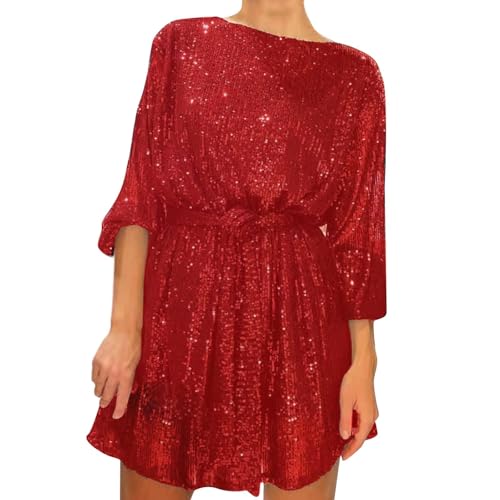 Robe à paillettes à manches longues vêtement de soirée moulant femme