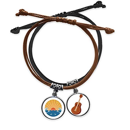 Pulsera de cuero sol y nubes ideal para tus looks diarios y de playa