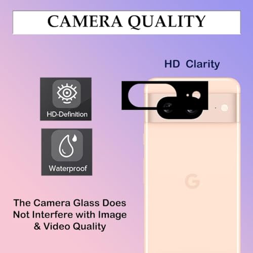 Image of ZARALA Glass Camera Lens Protector For Google Pixel 7 /8 /8A [9H Hardness] [6D Lens Protector ] [Easy Installation] Black (Google Pixel 7 /8 /8A)