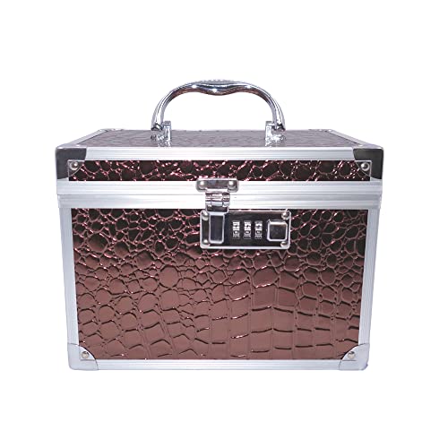 Maleta Para Maquiagem 3 em 1 Porta Joias Bijuterias e Acessórios (MARROM CRISTAL)