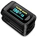 HealthTree Oximetro dedo, pulsioximetro de dedo, Saturador oxigeno dedo, Mit OLED-Display, Halsband und 2 AAA-Batterien