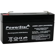 PowerStar PS-612 Battery 6V 1.2AH 6 Volt 1.3 Amp UB613 MX06012 ES1.2-6 SLA0864