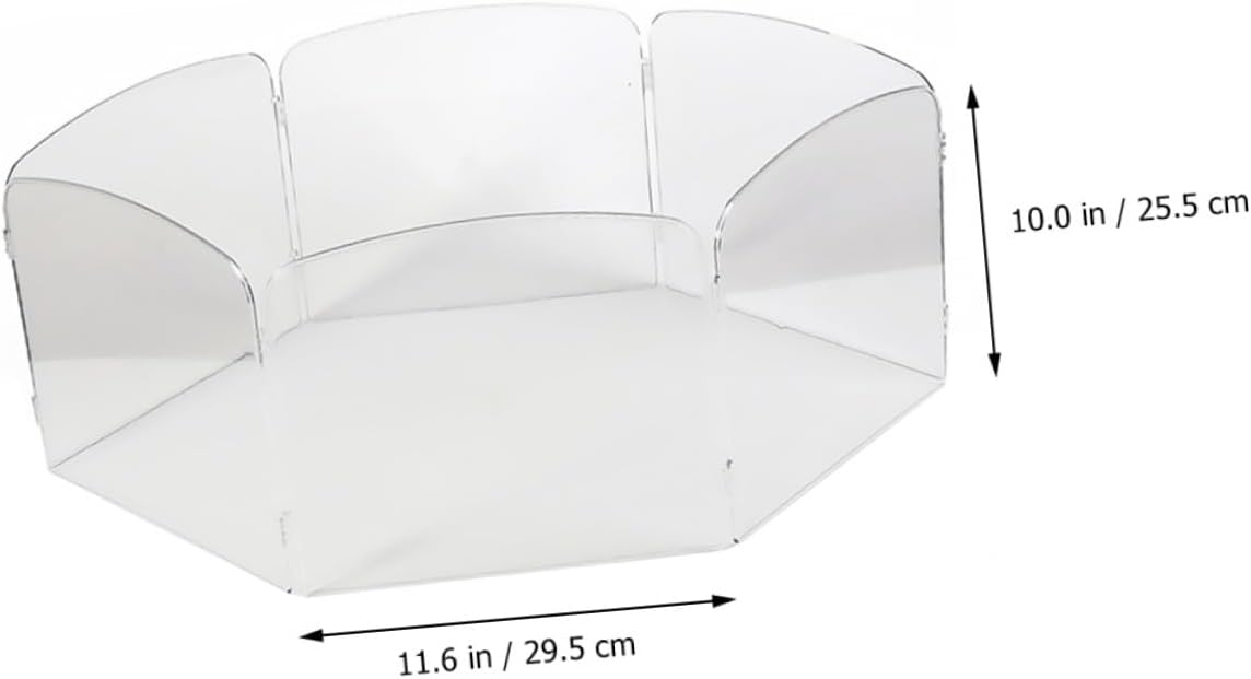 Portable Small Animal Playpen Transparent Plastic Hamster Fence Indoor Outdoor Pet Barrier Enclosure for Guinea Pigs Rabbits and Small Pets Playground