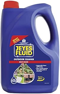 Jeyes Fluid Ready-To-Use Outdoor Cleaner & Disinfectant for Paths, Patios, Driveways & Pet Housing, Blue, 4 Litre