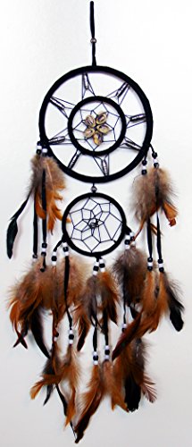 Dynler Products Dream Catcher Wall Hanging with Beads, Shells, Feathers Art Weaving & Native American History Poem