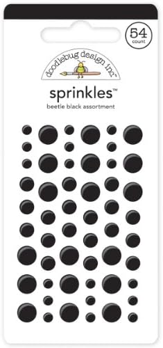 Doodlebug Design 4 Beetle Black Sprinkles, Black