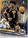 2023-24 Bowman Chrome University #68 Blake Hinson Pittsburgh 1st Bowman Chrome Official NCAA Basketball Card in Raw (NM or Better) Condition