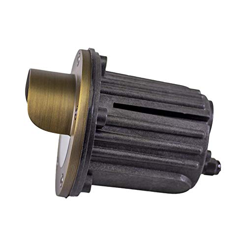 Lumen Logic 12V Brass In-Ground Well Light (Shielded Top) With 5W 2700K Mr16 Led Bulb #TOP3