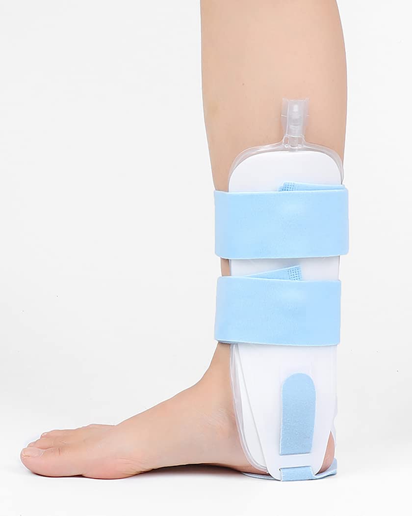 Férula de Tobillo Ajustable, estabilizador de órtesis de pie Inflable, Doble Airbag, Soporte Varus Valgus para Restaurar esguinces