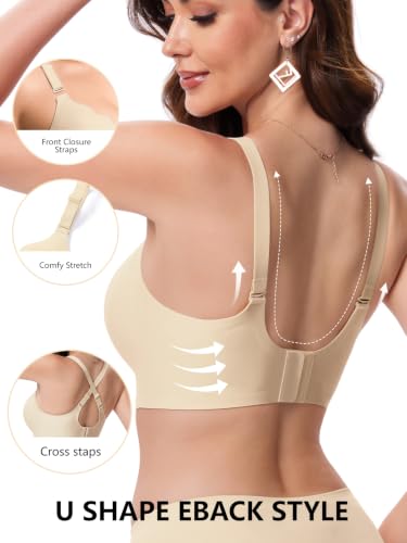 Image of COCOMARTS Jelly Bras for Women No Underwire Scalloped Wireless Push Up Bra