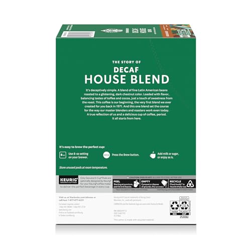 Starbucks K-Cup Coffee Pods, Medium Roast Hot or Iced Coffee, Decaf House Blend, 22 Keurig Pods (Pack of 2) - image 8