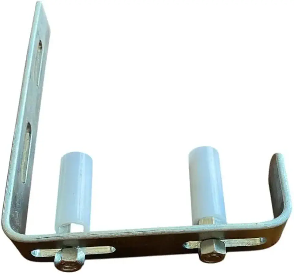 Guia com Haste Regulável para Portão de Correr – 35mm a 85mm | Rolete 20x50mm em Nylon | Estrutura Reforçada em Aço