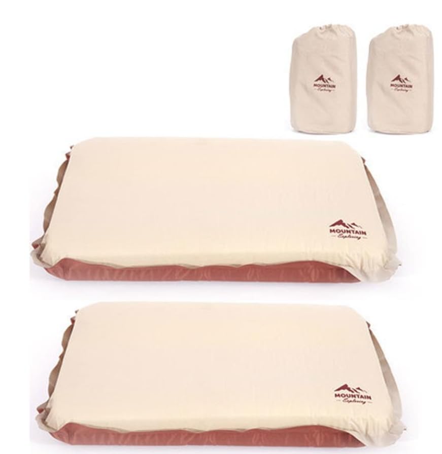 Luminexia Cuscino da Viaggio Autogonfiabile,Ultraleggero Cuscino Gonfiabile Campeggio,Cuscino Cervicale Portatile,Cuscini Gonfiabili Comprimibile Ergonomico,per Auto,Aereo,Treno,Ufficio（2pcs）