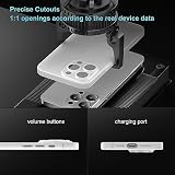 memumi Etui do iPhone 15 Pro Max, UltraCienka 0,3 mm i Lekka, Matowe Wykończenie [Antypoślizgowe, Odporne na Zarysowania] Kompatybilne z iPhone 15 Pro Max 6.7 - Trans-biały
