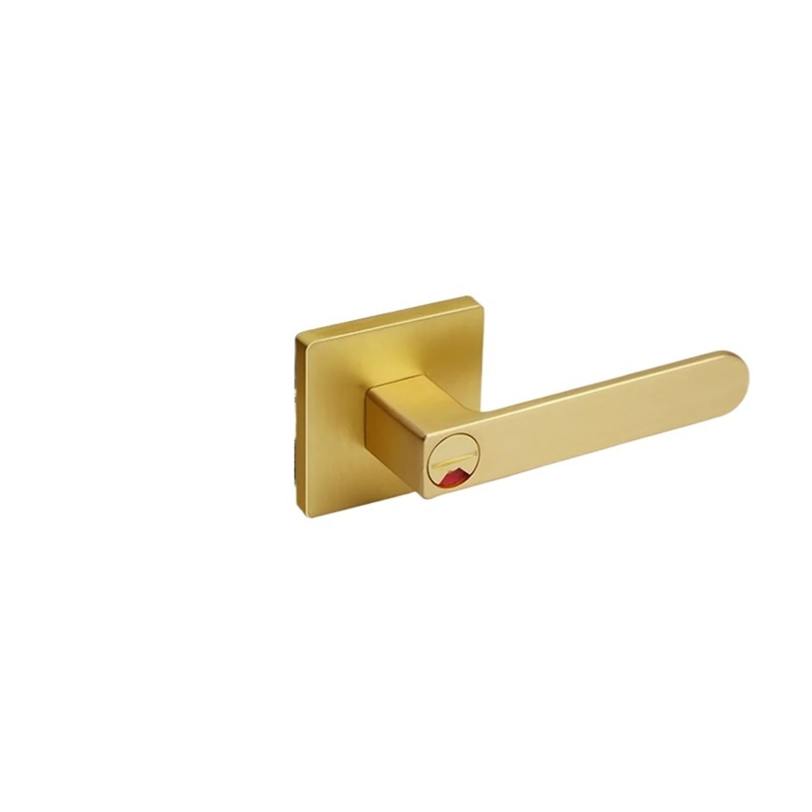 Sjloynwq Brushed Gold Bathroom Three-Pole Lock With Red And Green Indicator Light To The Door Handle(Brushed Gold)