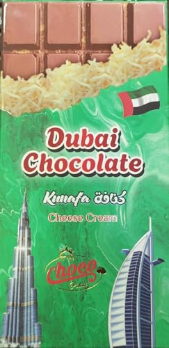 Image of Choco Palace Dubai Chocolate Kunafa Cheese Cream Flavoured Bar, UAE Souvenir Chocolate (From UAE)
