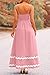 PRETTYGARDEN Women's 2026 Summer Flowy Maxi Dress Casual Sleeveless Spaghetti Strap Ruffle Beach Long Dresses (Pink,Medium)