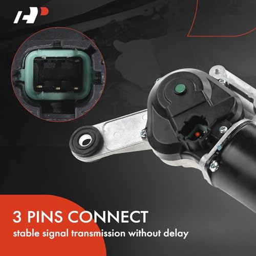 Image of A-Premium Front Windshield Wiper Motor Compatible with Nissan Murano 2003 2004 2005 2006 2007, 3.5L, Sport Utility, 3-Pin, Replace# 28810CA000