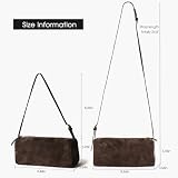 DONNAIN Wysokiej jakości zamszowa torebka damska, skórzana torebka damska, torebka z prawdziwej skóry, torba na ramię ze skóry, torba Crossbody Hobo Bag z regulowanym paskiem, przedłużony kształt