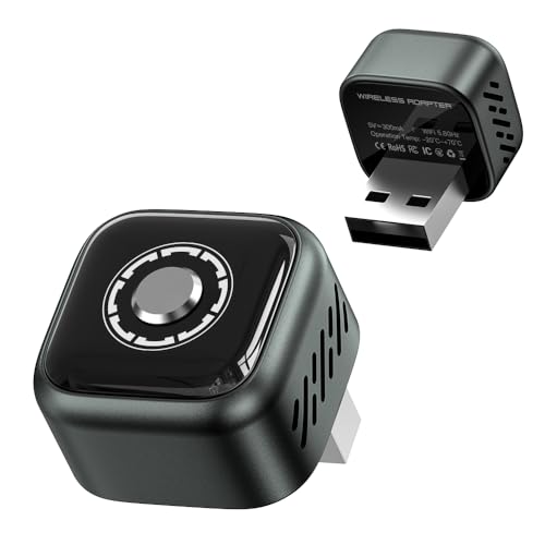 2 in 1 Wireless CarPlay and Android Auto Adapter, Easy Setup Plug&Play, Fast Seamless Use Supports 1000+ Car's with Built-in Wired Car Play/Android Auto, Compact Sleek Mini Cube Design Car Adapter