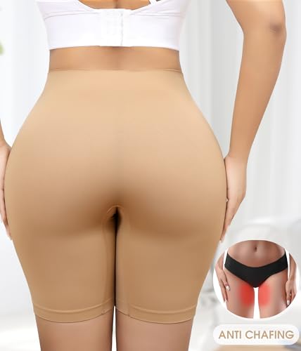 Yeblues Women 3 Pack Seamless Slip Shorts for Under Dress Smooth Boyshorts for Yoga/Bike/Workout Shapewear Shorts