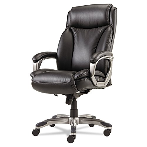 Alera VN4119 Veon Series Executive Highback Leather Chair, Coil Spring Cushioning,Black