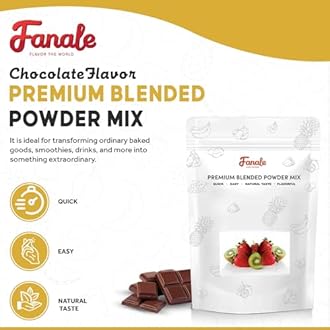 Fanale Premium Chocolate Bubble Tea Flavoring Powder | Perfect for Baking, Smoothies, Desserts and Drinks | Instant Flavoring Powder for Boba Milk Tea- 2.2 Pounds (Pack of 20).