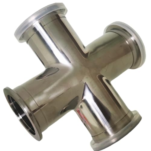 Image of Cross 4-Ways KF Flange Vacuum Adapter, (KF40)