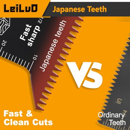 LEILUO 116 Pcs Multitool Blade Kits Cutting and Sandpaper Oscillating Tool Accessories Universal Oscillating Saw Blades with Storage Bag Compatible with DeWalt Makita Dremel and More