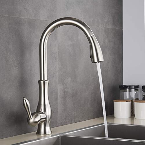 Robinet de cuisine or rose rotatif pour éliminer les éclaboussures d'eau