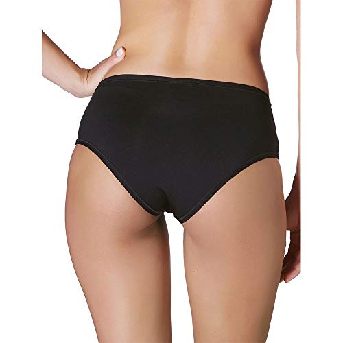 Calcinha tanga Midi 2 peças, Sloggi, Feminino, Preto/Branco, XG