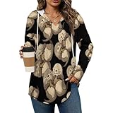 Sea Otter Hoodies for Women V Neck Pullover Sweatshirts Long Sleeve Shirts Fashion Tops